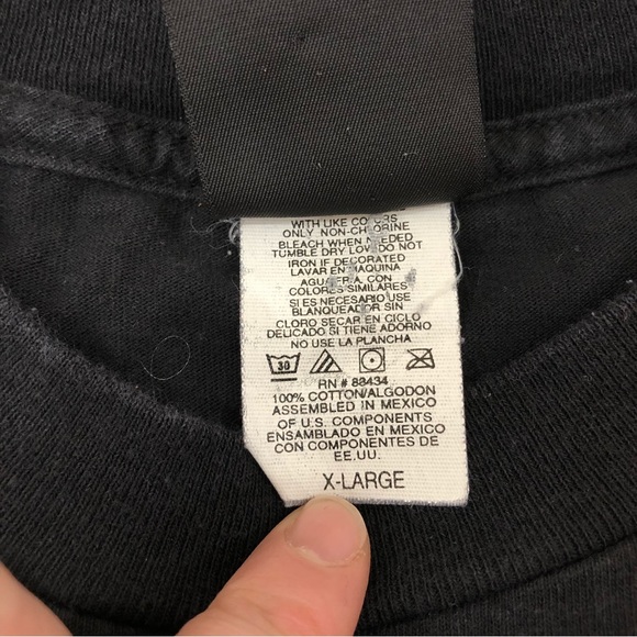 Vintage 2000 EL DIA DE LOS KORN Fathead Characters Black Giant Tee Shirt Mens XL - Picture 4 of 7